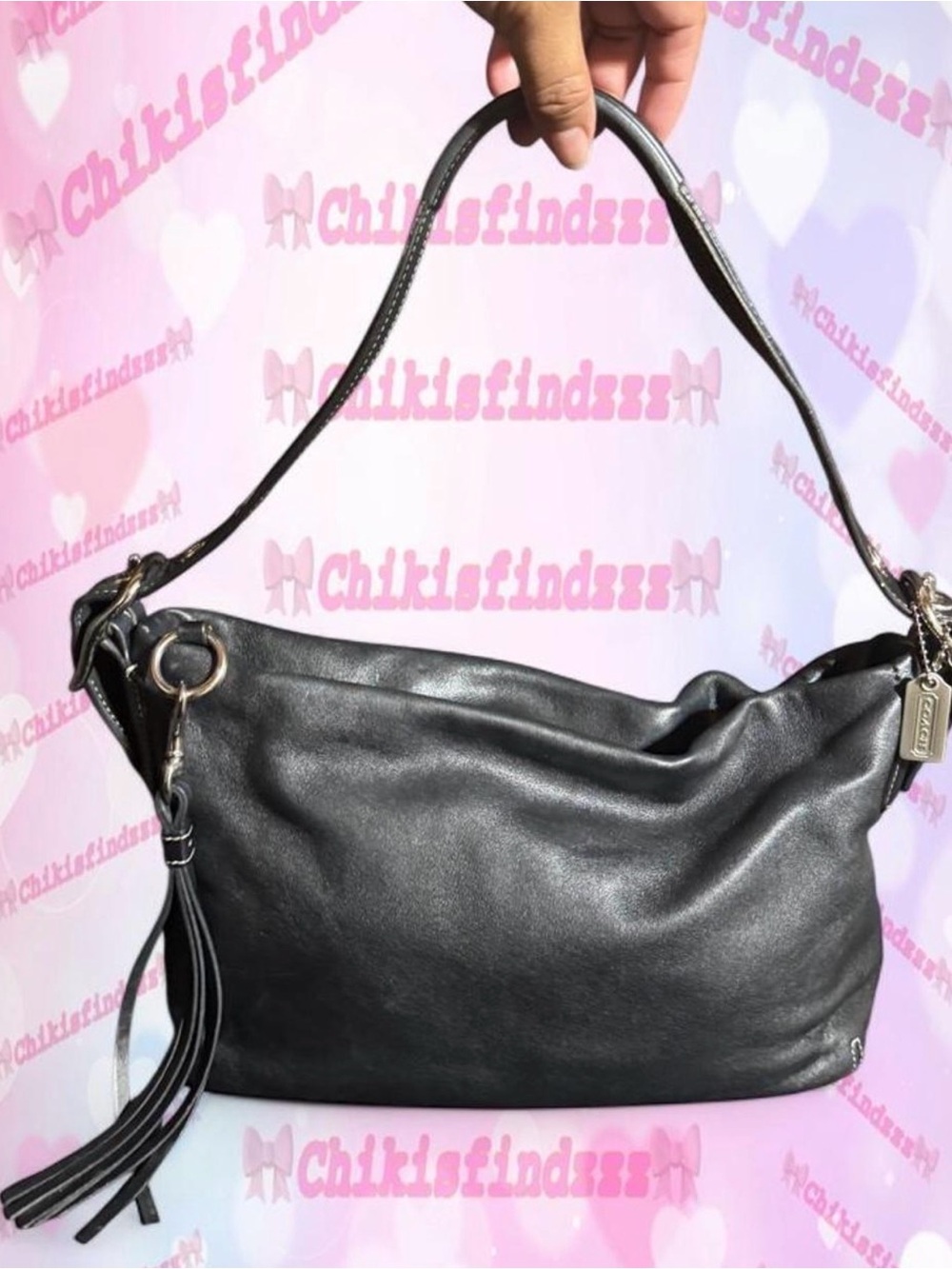 Coach Vintage East West Legacy Hobo/Shoulder Bag (Style Number 1417) with Tassel